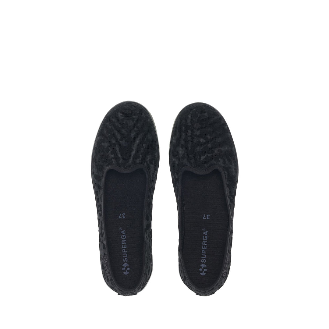 Woman's Ballerina Black Flats with Mesh Upper main