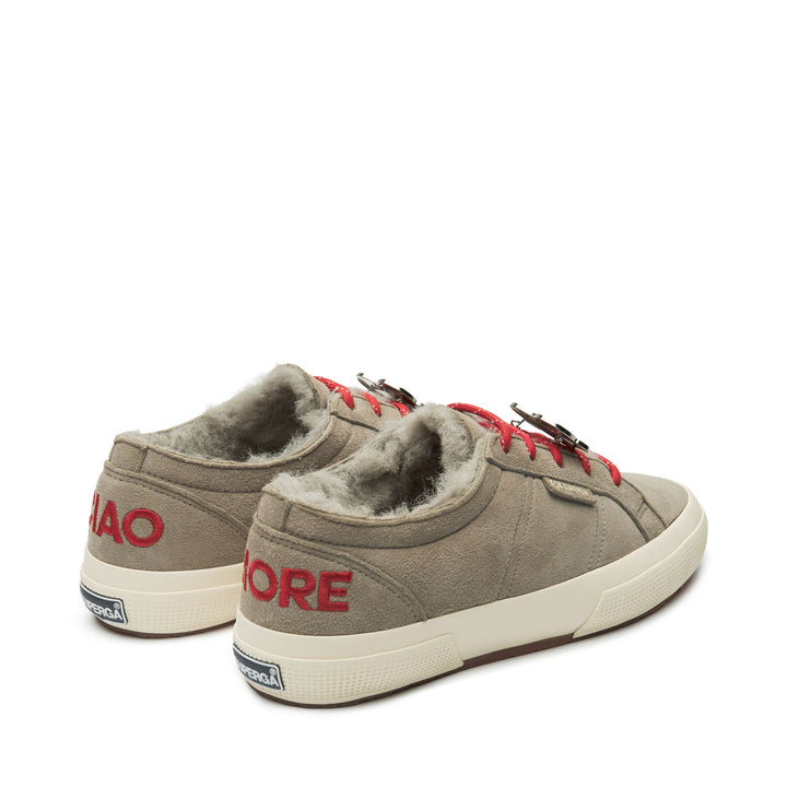 2750 SHEARLING - Le Superga - Tiefer Ausschnitt - Frau - Grey Glacier-FOff White 3