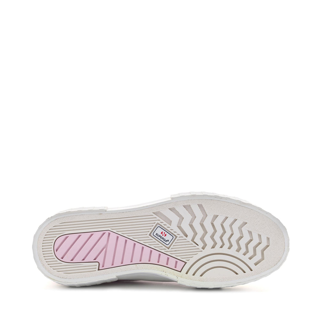 Rosa Plateau-Sneakers für Damen mit Obermaterial aus Baumwolle main