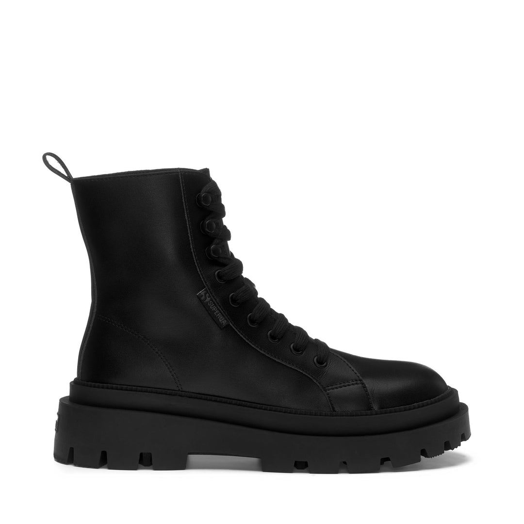 Woman's Ankle Boots Total Black with Cotton Lining 01