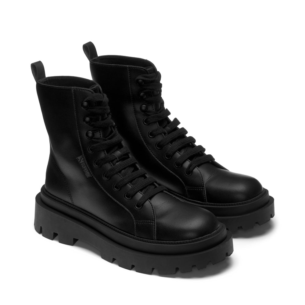 Woman's Ankle Boots Total Black with Cotton Lining 02