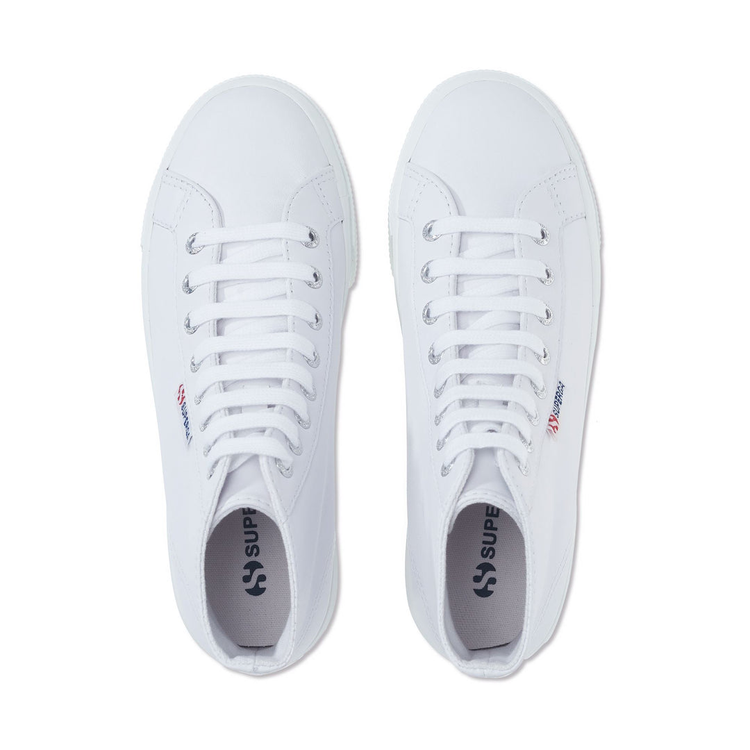 Woman's Platform Optical White Sneakers with Nappa Leather Upper main
