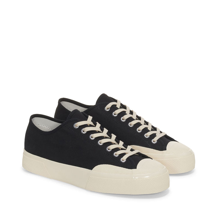 Baskets basses unisexes noires avec tige en coton 2