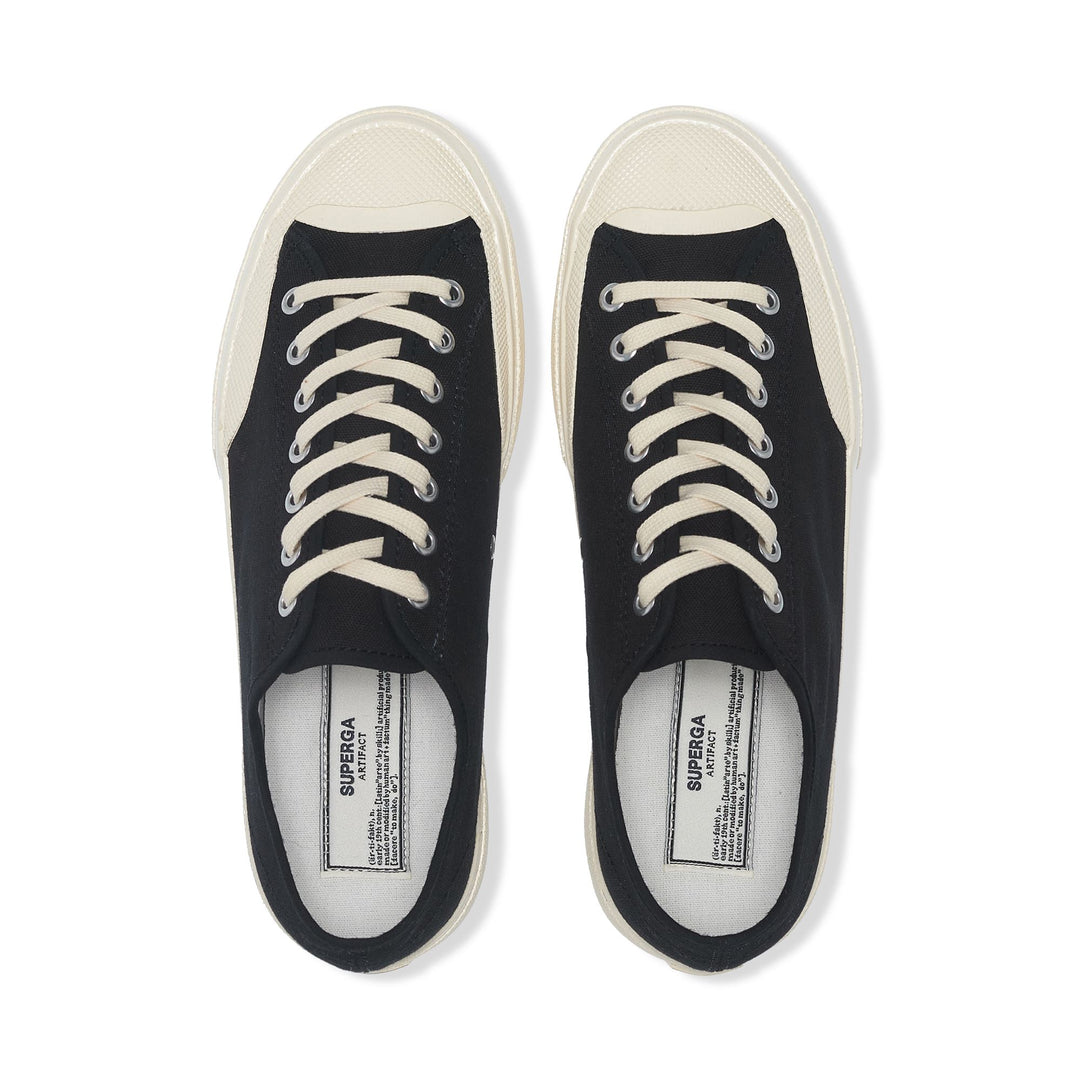Baskets basses unisexes noires avec tige en coton main