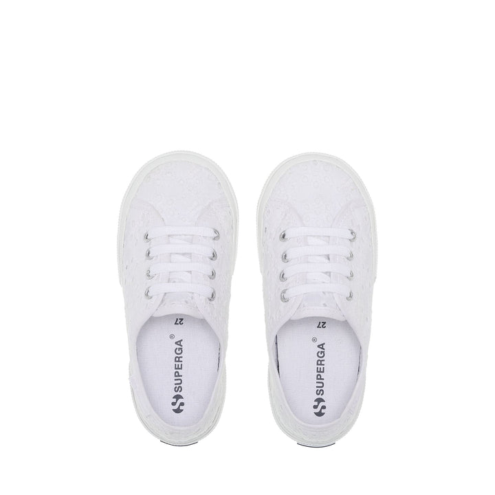 Girl's White Low Cut Sneakers with Cotton Upper 4