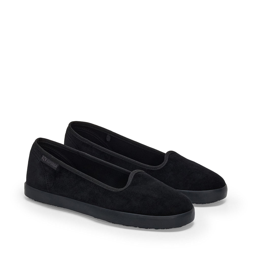 Woman's Ballerina Total Black with Velvet Upper 02
