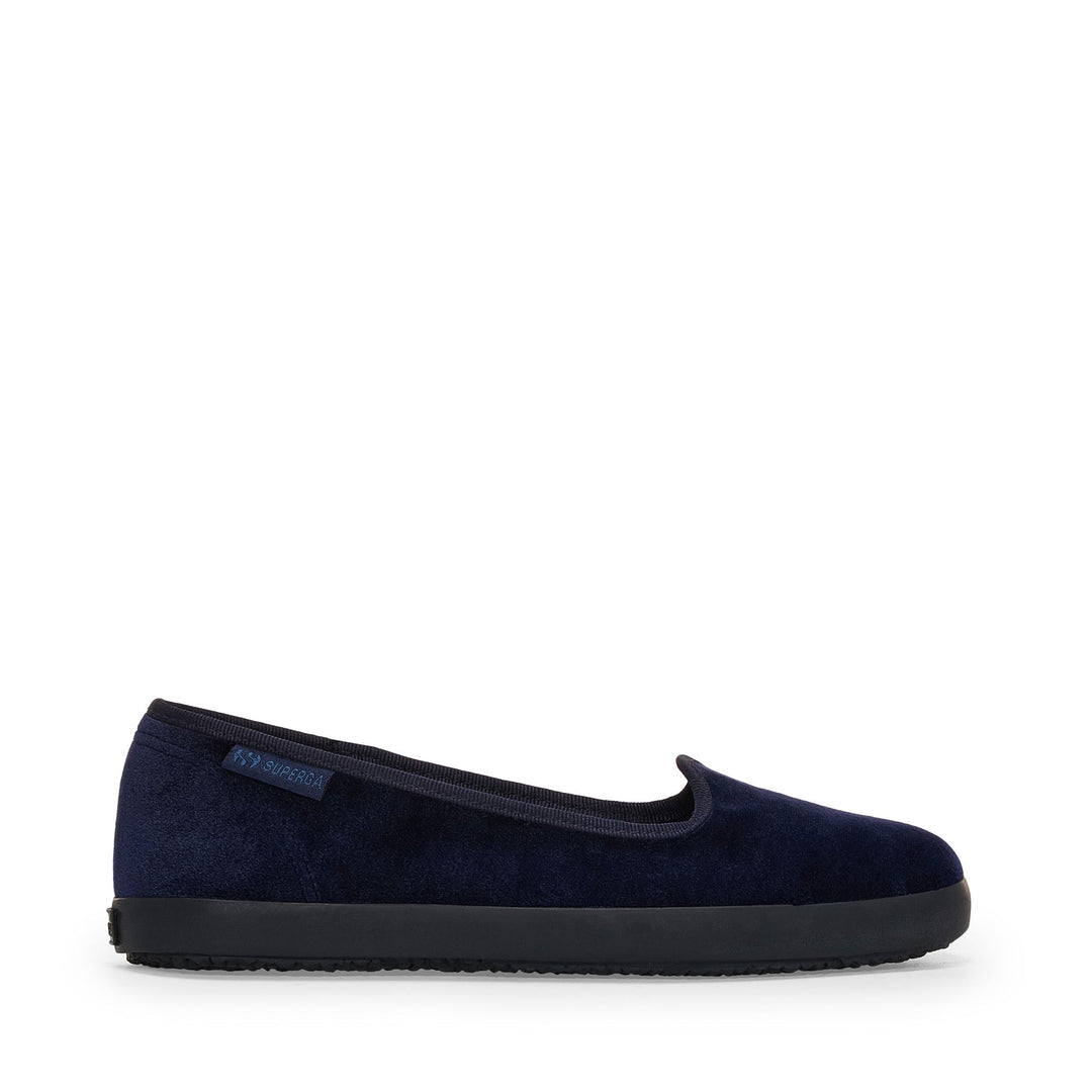 Woman's Ballerina Navy with Velvet Upper 01