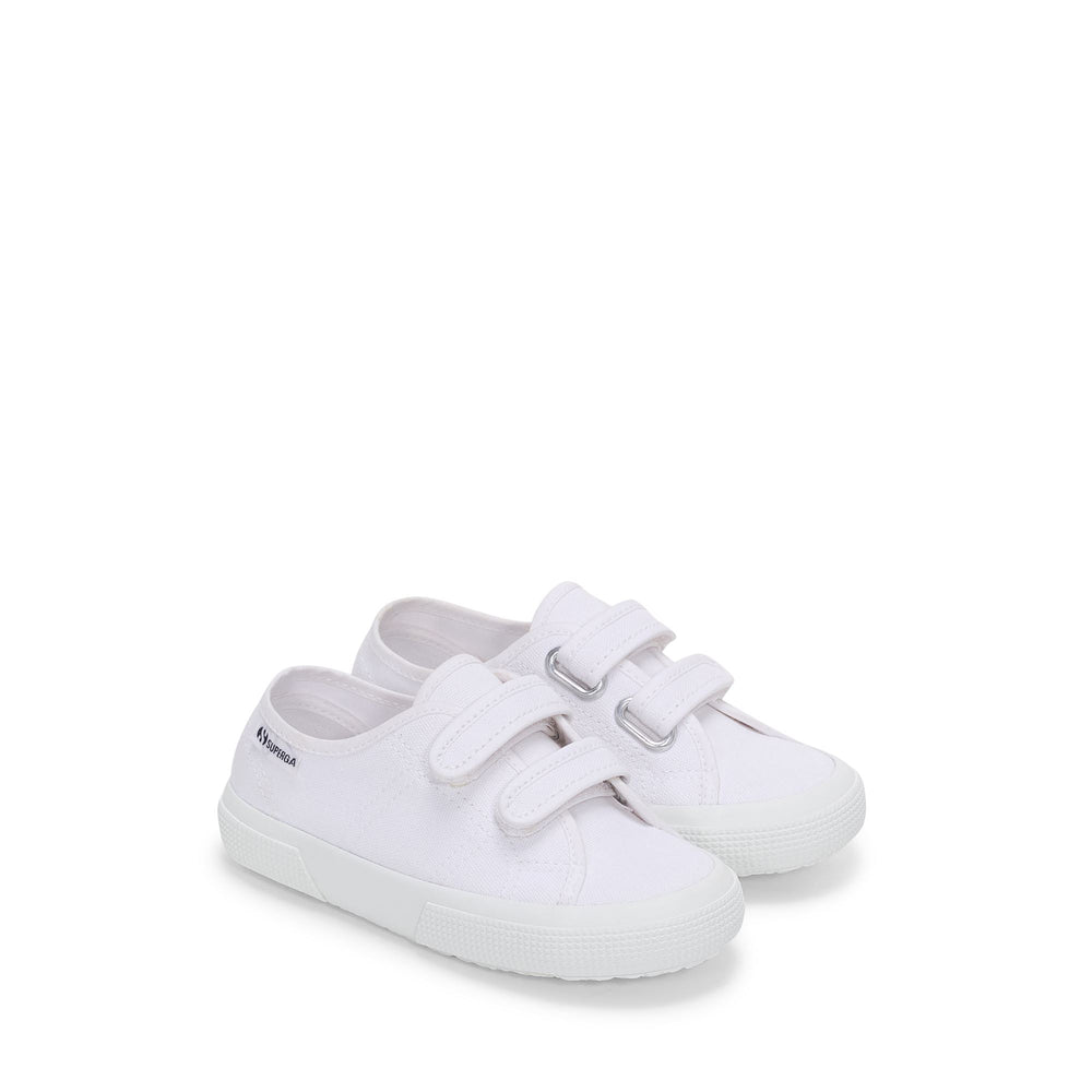 Children's White Sneakers with Cotton Upper 02