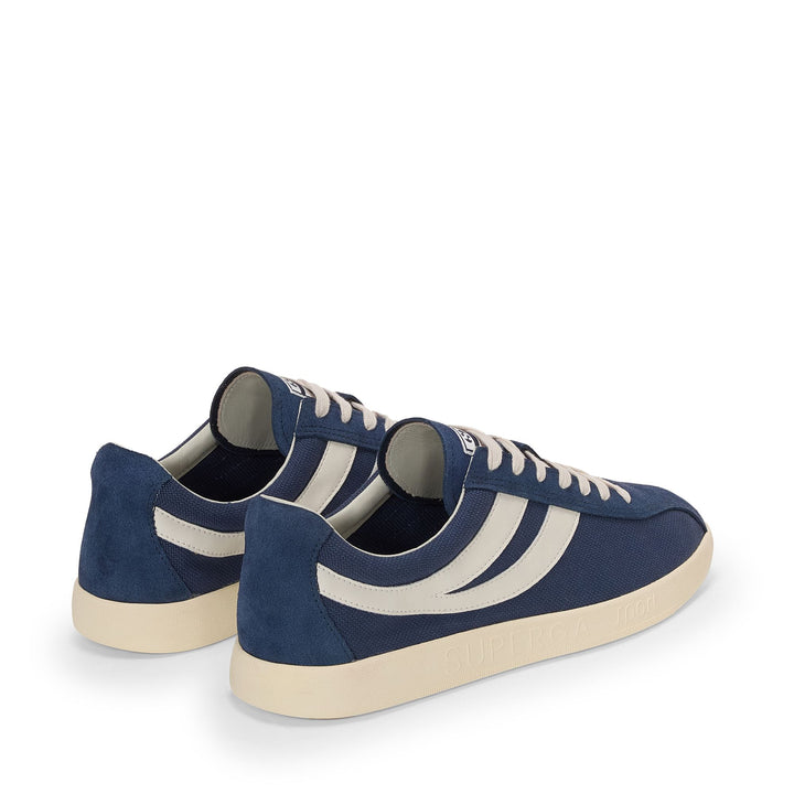 Unisex-Sneaker in Marineblau mit niedrigem Schaft und Obermaterial aus Baumwolle und Wildleder 3