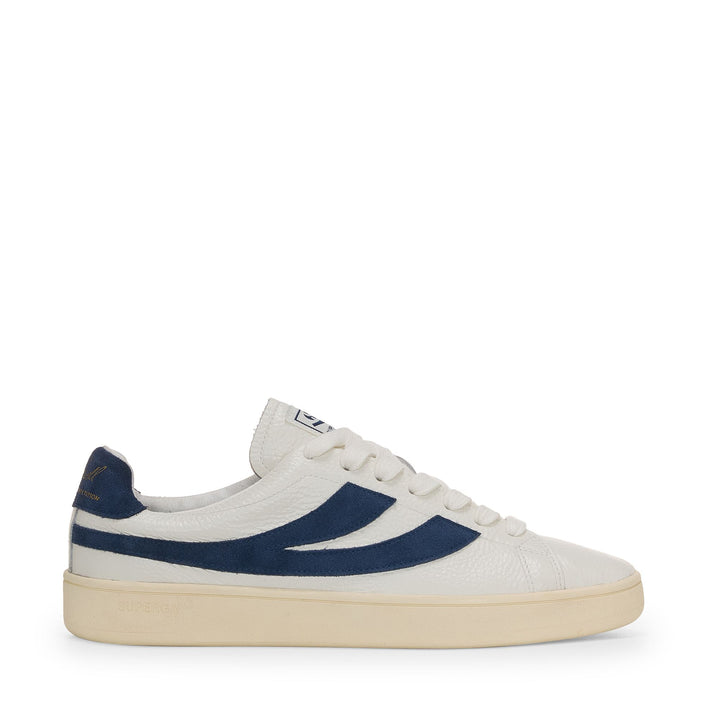 Unisex White Low Cut Sneakers with Leather Upper 1