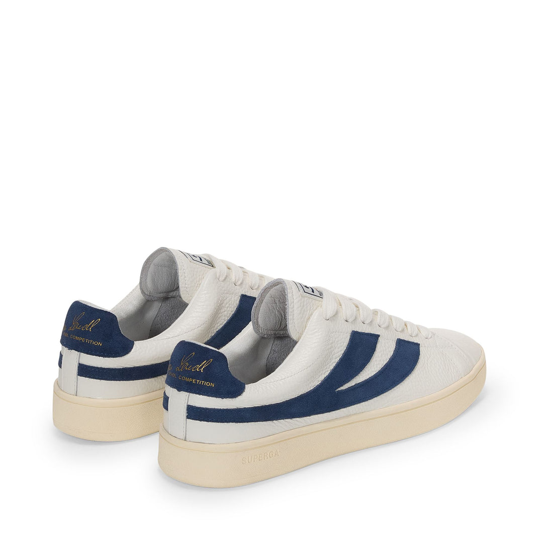 Unisex White Low Cut Sneakers with Leather Upper main