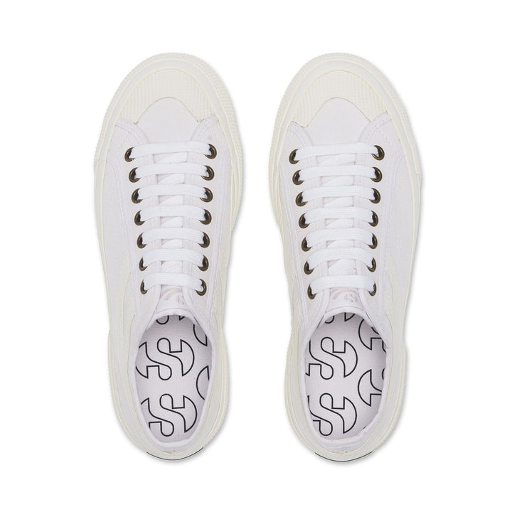 Baskets unisexes blanches avec tige en toile 4