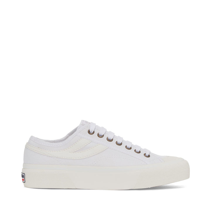Baskets unisexes blanches avec tige en toile 1