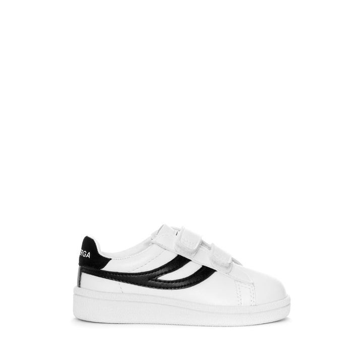 Zapatillas blancas de corte bajo para niños con parte superior sintética 1