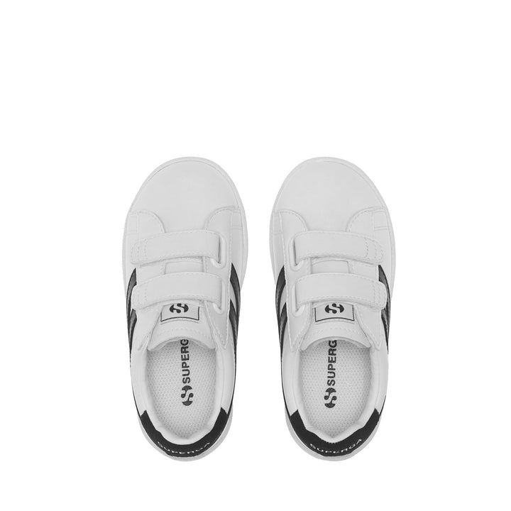 Zapatillas blancas de corte bajo para niños con parte superior sintética 4