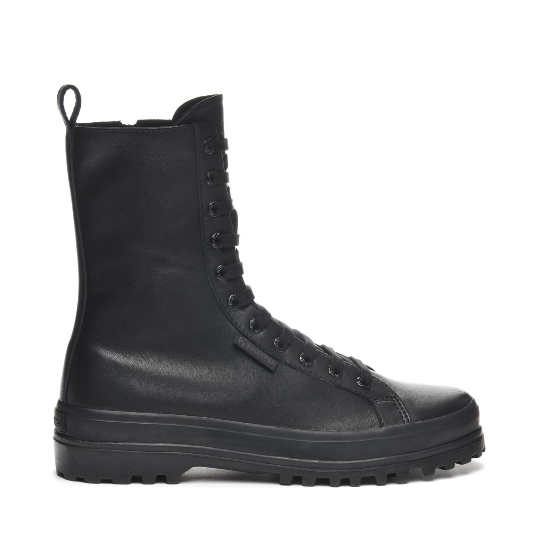 Woman's Ankle Total Black Boots with Nappa Upper 01
