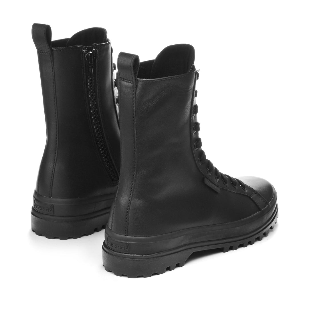 Woman's Ankle Total Black Boots with Nappa Upper main