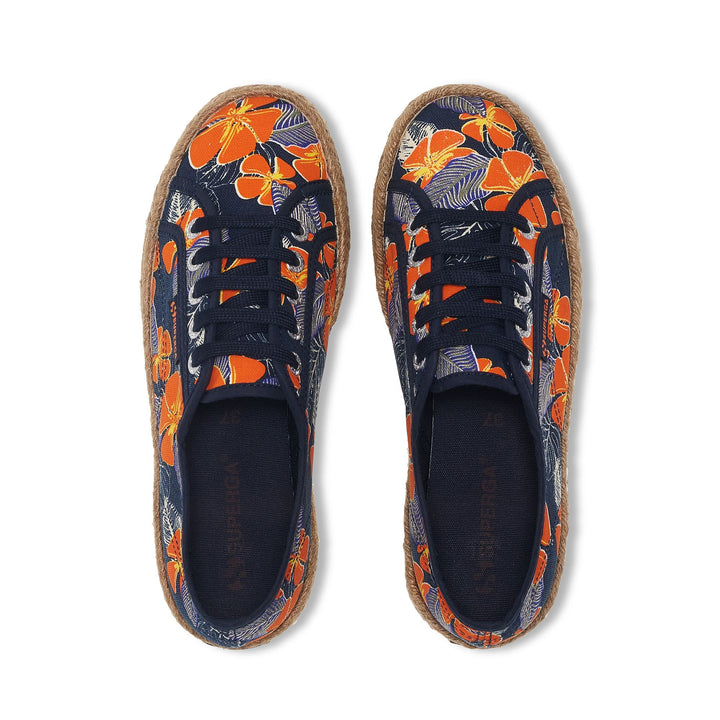 Woman's Platform Blue Sneakers with Cotton Upper 4