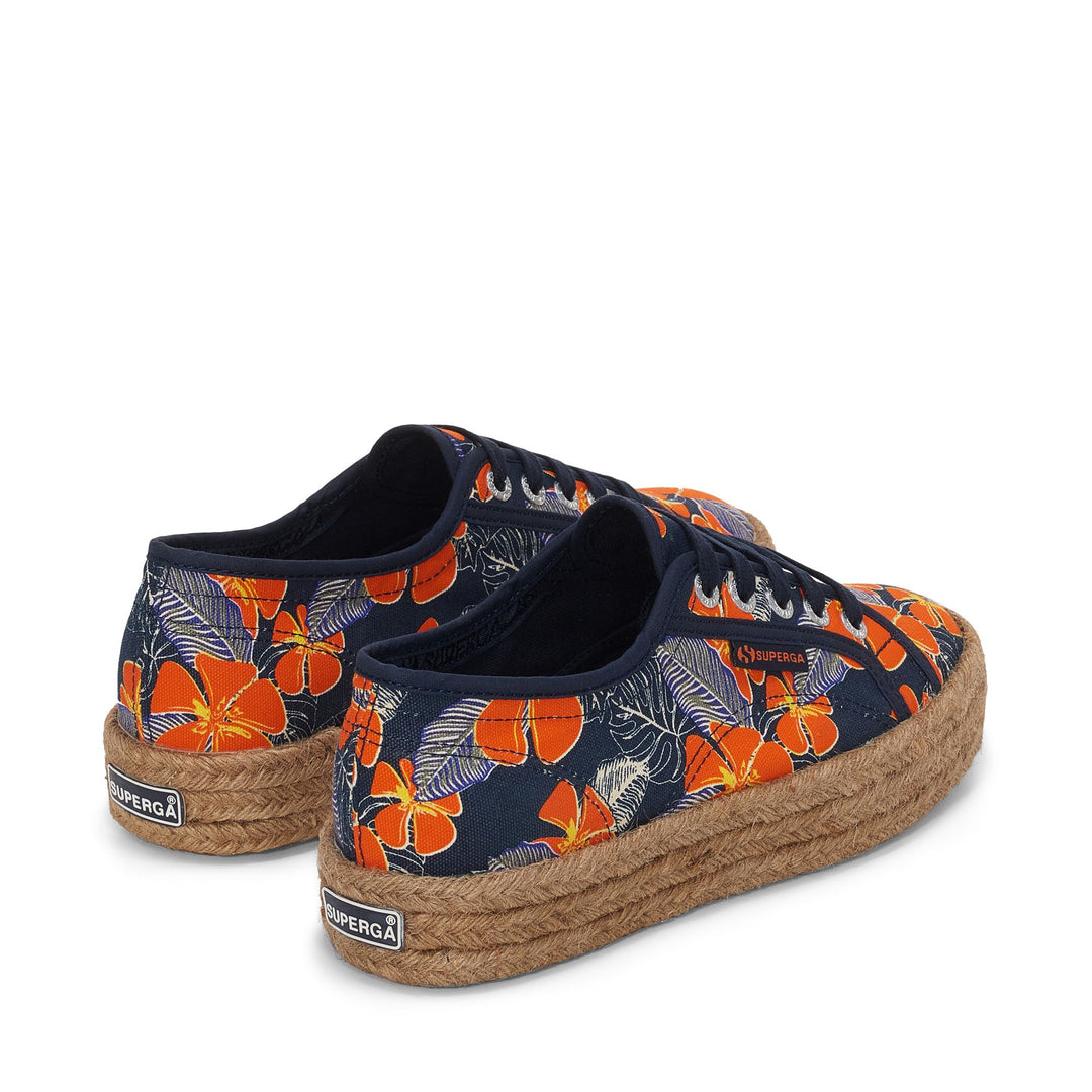 Woman's Platform Blue Sneakers with Cotton Upper main