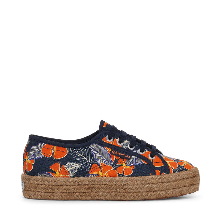 Woman's Platform Blue Sneakers with Cotton Upper 1