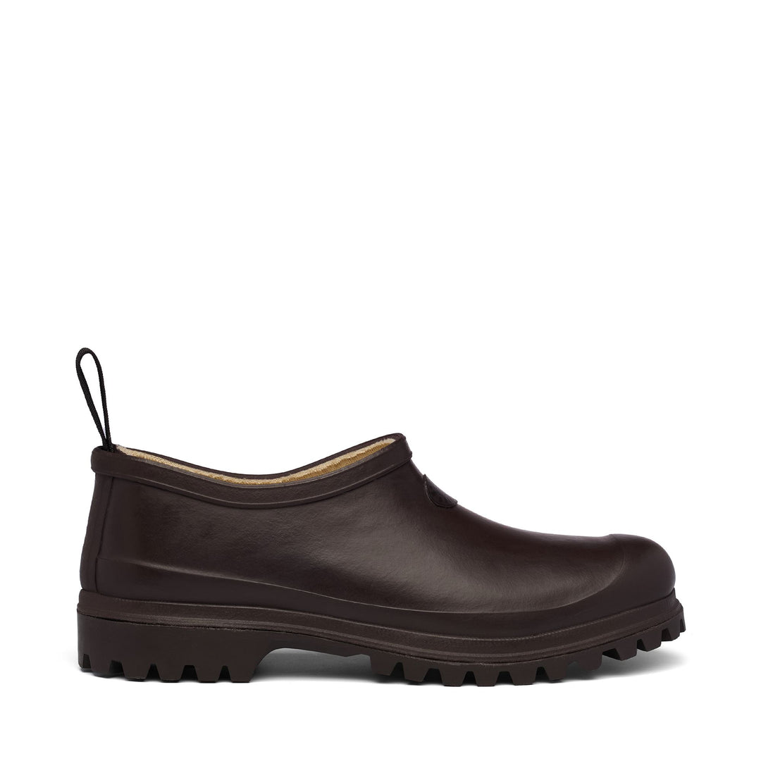 Low Cut Rubber Boots Unisex Brown Color 01