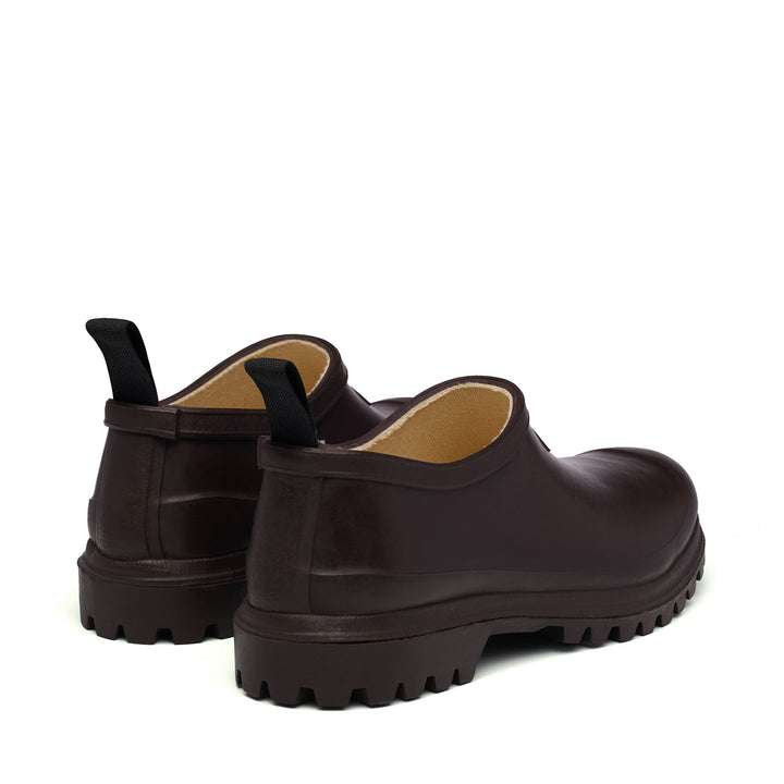 Bottes basses en caoutchouc unisexes de couleur marron 3
