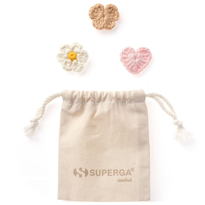 CROCHET PIN NATURAL SET - Piccoli Accessori - Charms per lacci delle scarpe - Donna - Beige-Pink