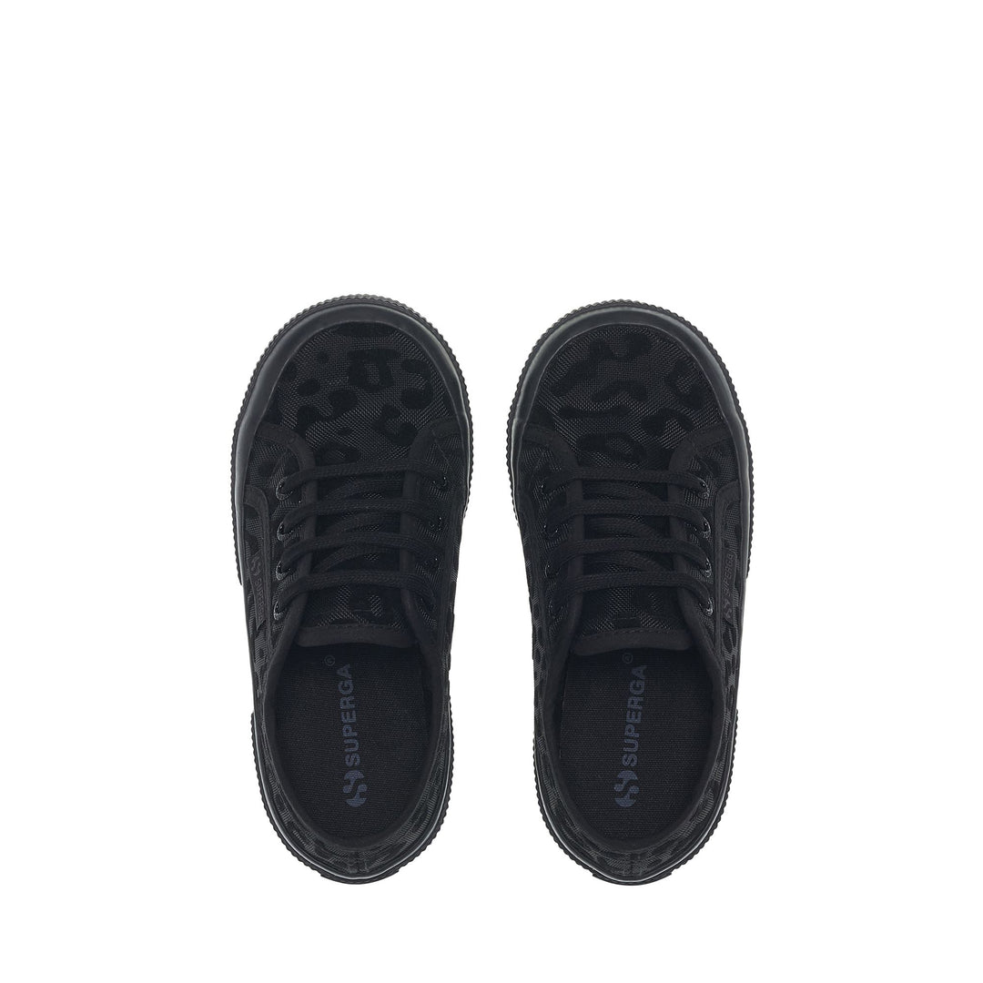Baskets basses noires pour fille avec empeigne en mesh main