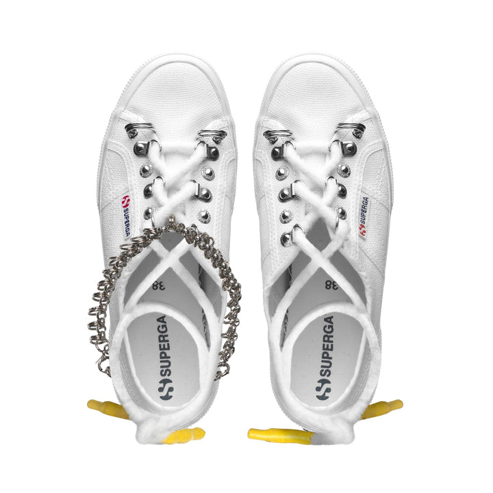 Baskets blanches classiques pour femme avec tige en coton 4