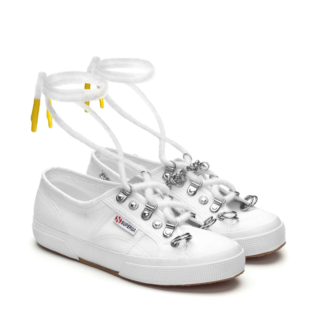 Baskets blanches classiques pour femme avec tige en coton main