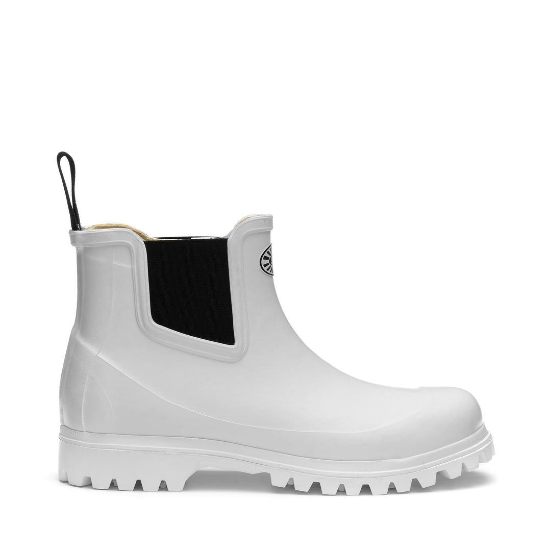 Mid Cut Unisex Rubber Boots White Color 01
