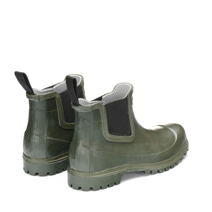 Unisex Mid Cut Rubber Boots Green Sherwood with Cotton Lining 3