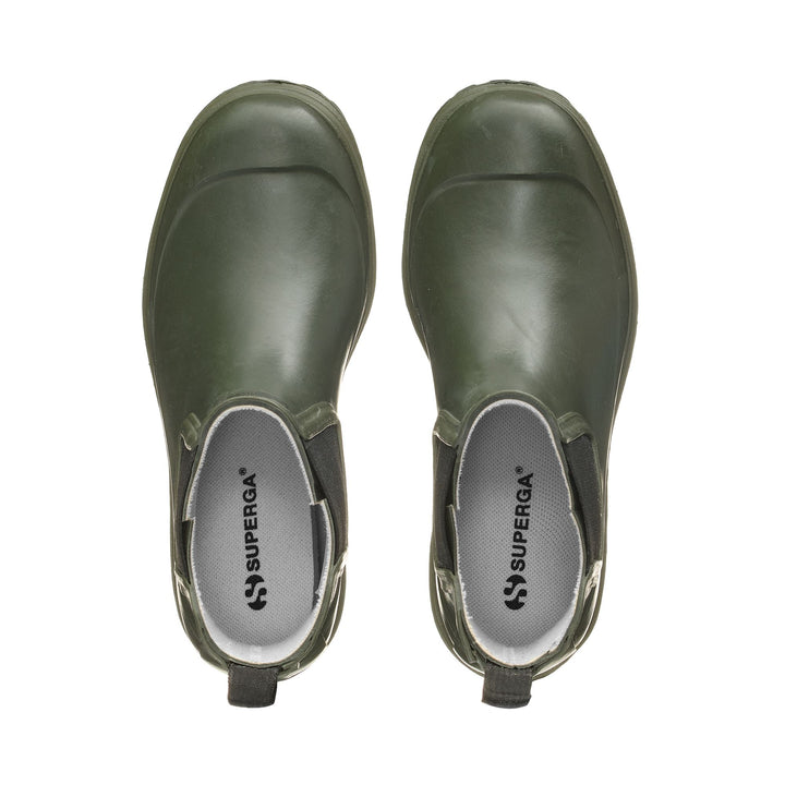 Unisex Mid Cut Rubber Boots Green Sherwood with Cotton Lining 4