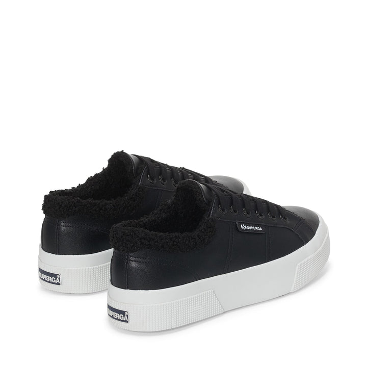 Schwarze Plateau-Sneakers für Damen mit Obermaterial aus Synthetik 3