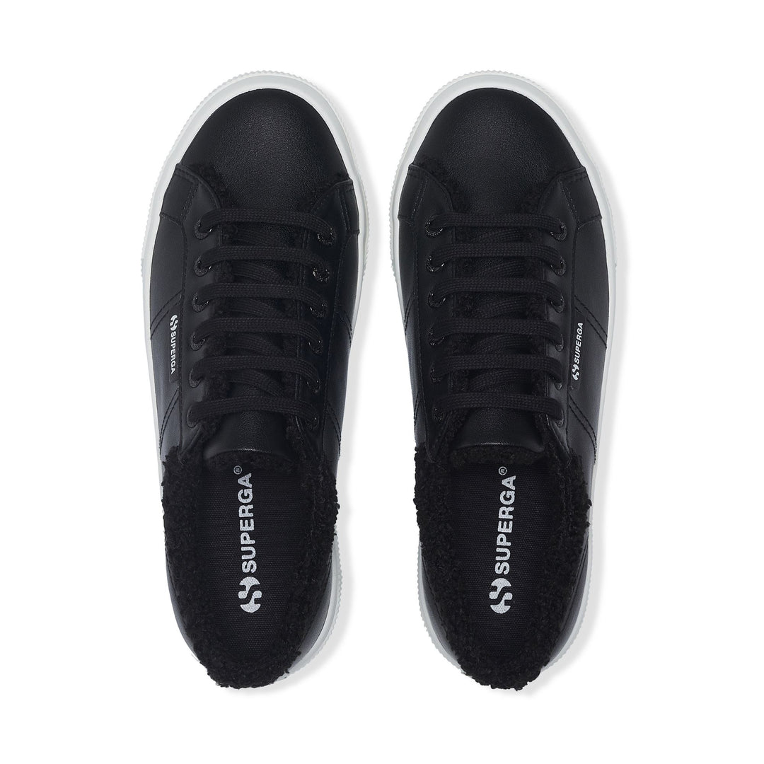 Schwarze Plateau-Sneakers für Damen mit Obermaterial aus Synthetik main