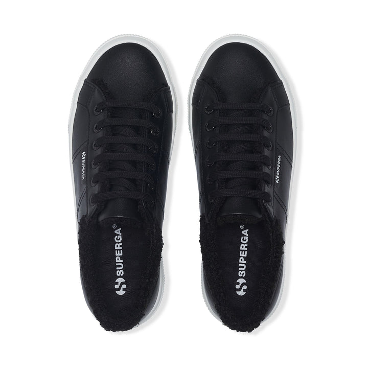 Schwarze Plateau-Sneakers für Damen mit Obermaterial aus Synthetik 4