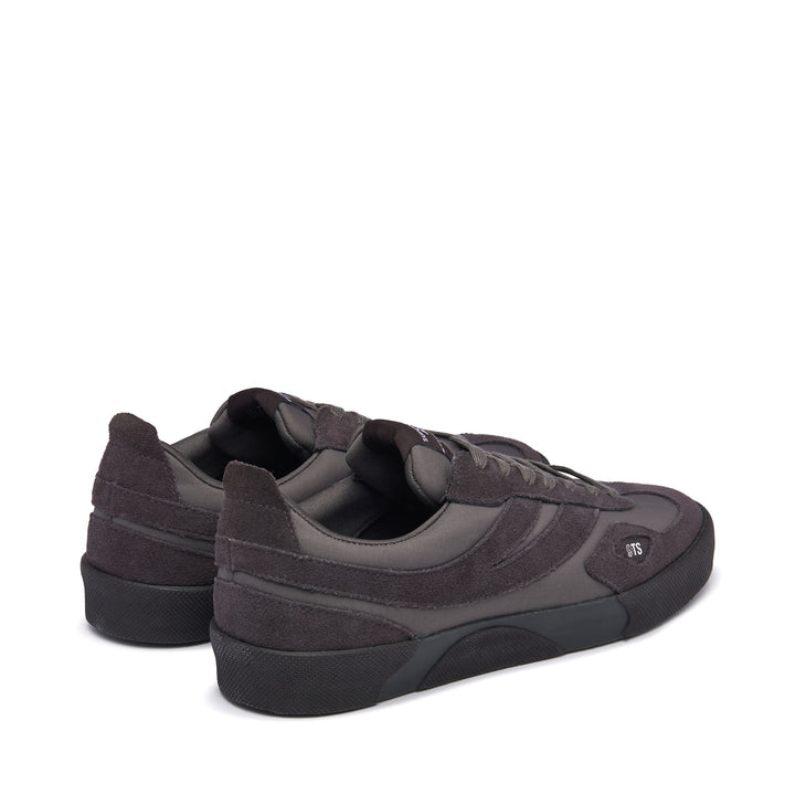 Unisex Grey Low Cut Sneakers with Suede Leather and Nylon Upper 3