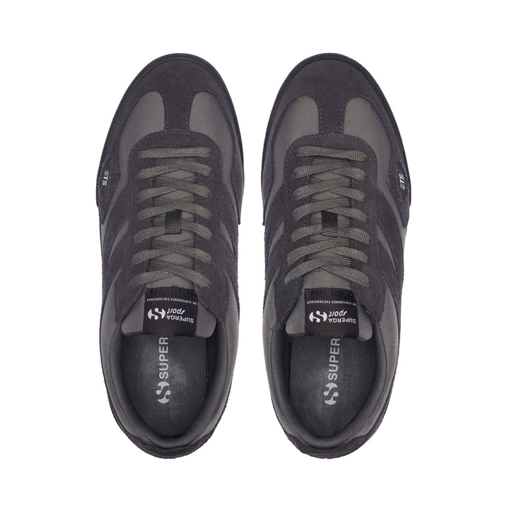Unisex Grey Low Cut Sneakers with Suede Leather and Nylon Upper 4