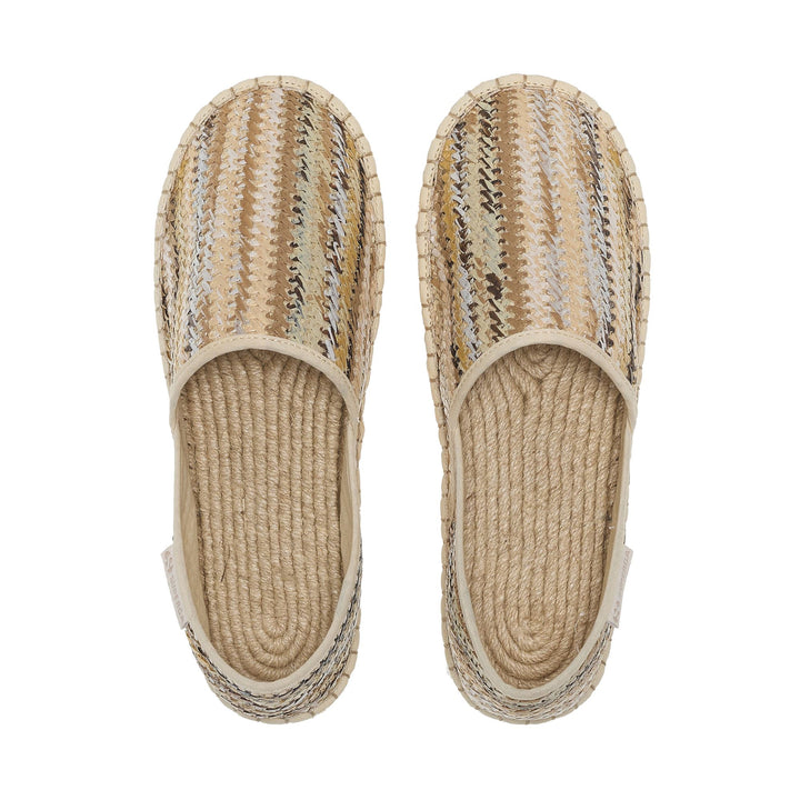 Woman's Low Heel Espadrilles Beige with Raffia Upper 4