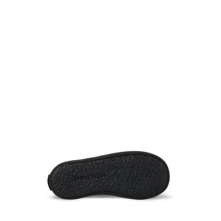 Girl's Black Ballerina Flats with Velvet Upper 5