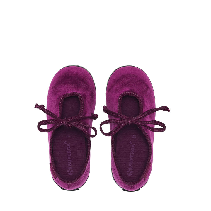 Girl's Ballerina Fuchsia with Velvet Upper 4
