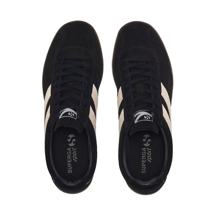 Unisex Black Low Cut Sneakers with Suede Upper 4