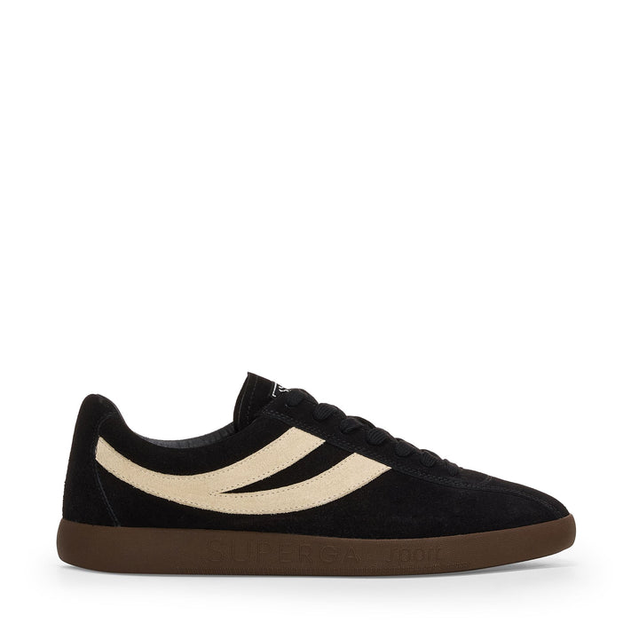 Unisex Black Low Cut Sneakers with Suede Upper 1