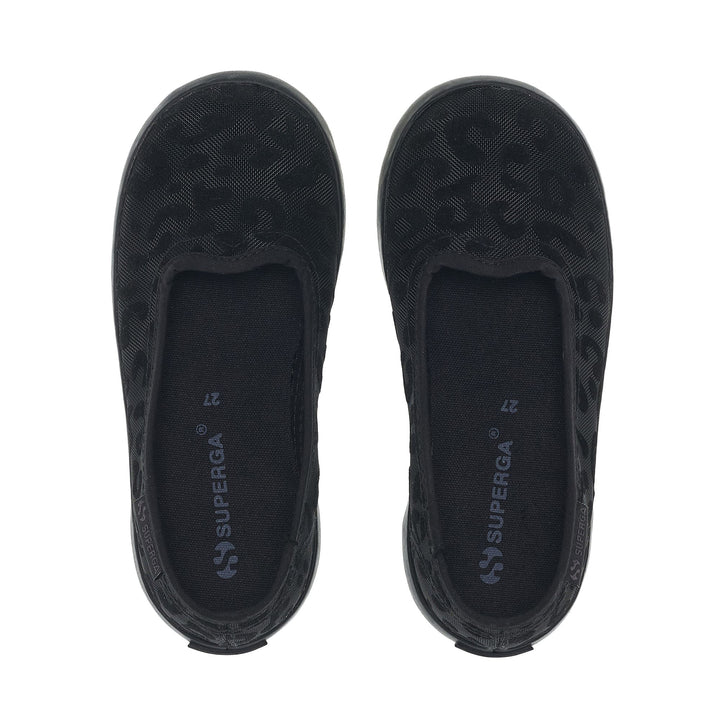 Girl's Black Ballerina with Mesh Upper 4