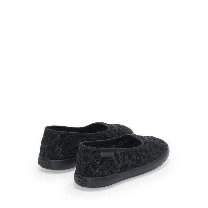Girl's Black Ballerina with Mesh Upper 3