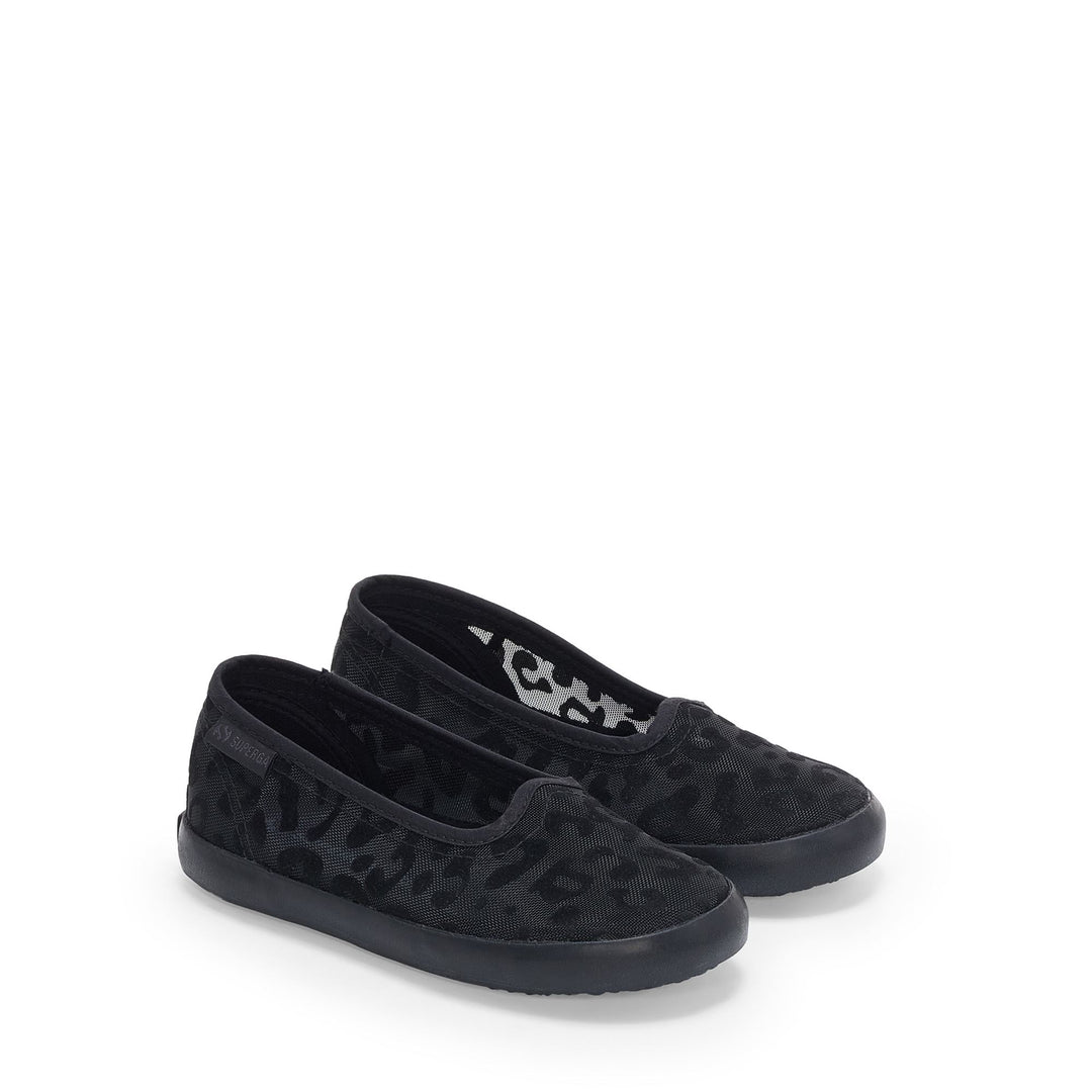 Girl's Black Ballerina with Mesh Upper main