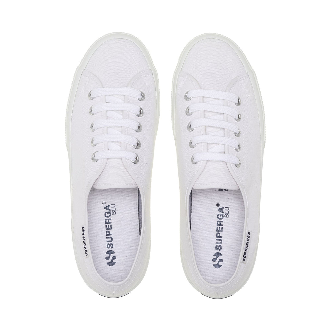 Unisex White Sneakers with Cotton Upper main