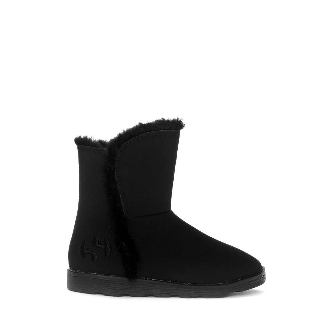 Girl's Black Boots with Synthetic Upper 01