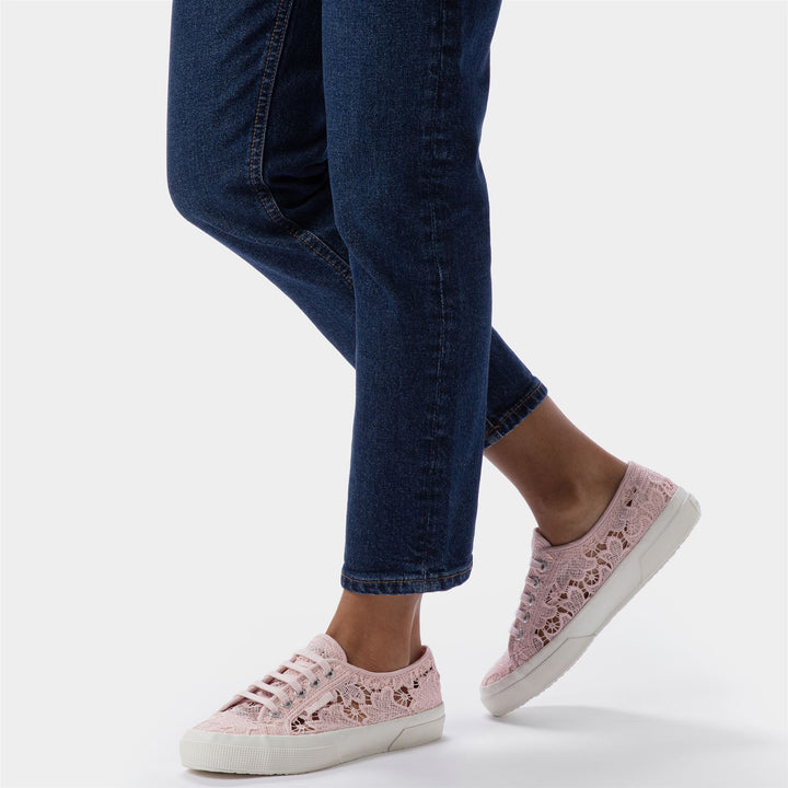 Woman's Classic Pink Sneakers with Cotton Upper 6