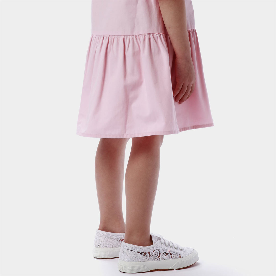 Girl's White Sneakers with Macramé Lace Upper main